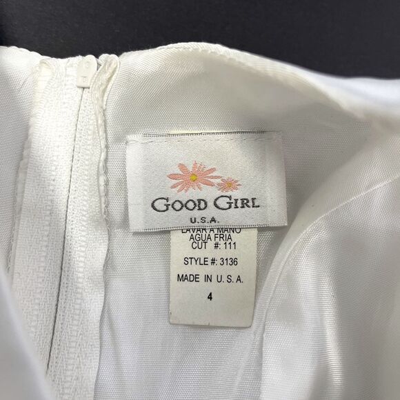 Good Girl Childrens‎ White Pearl Formal Party Wedding Event Dress, Good Girl 499 - Picture 6 of 14